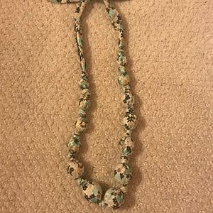 Natural Life Fabric Beaded Necklace
